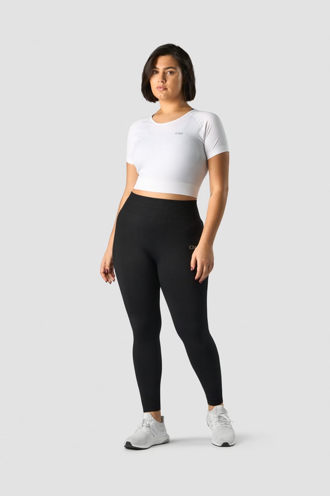 define seamless cropped t-shirt white wmn