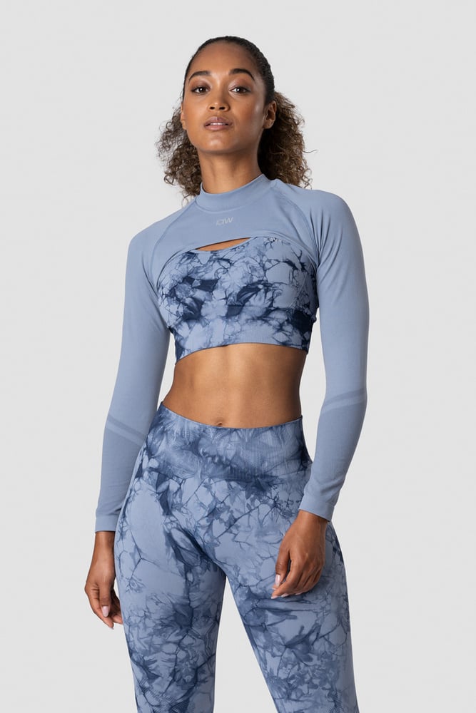 define seamless ls shoulder top urban blue