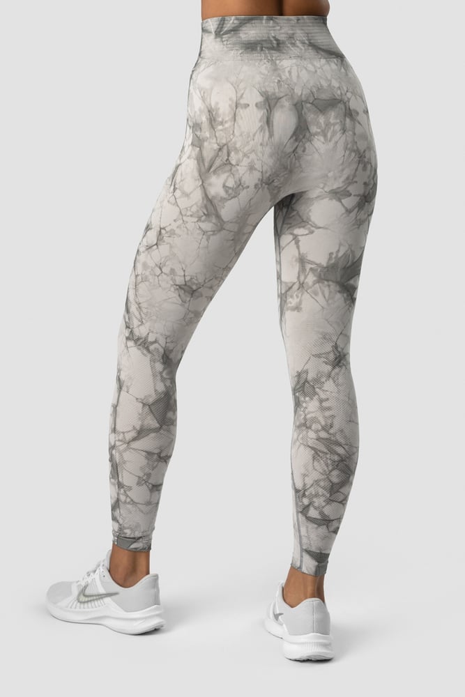 define seamless tie dye tights grey