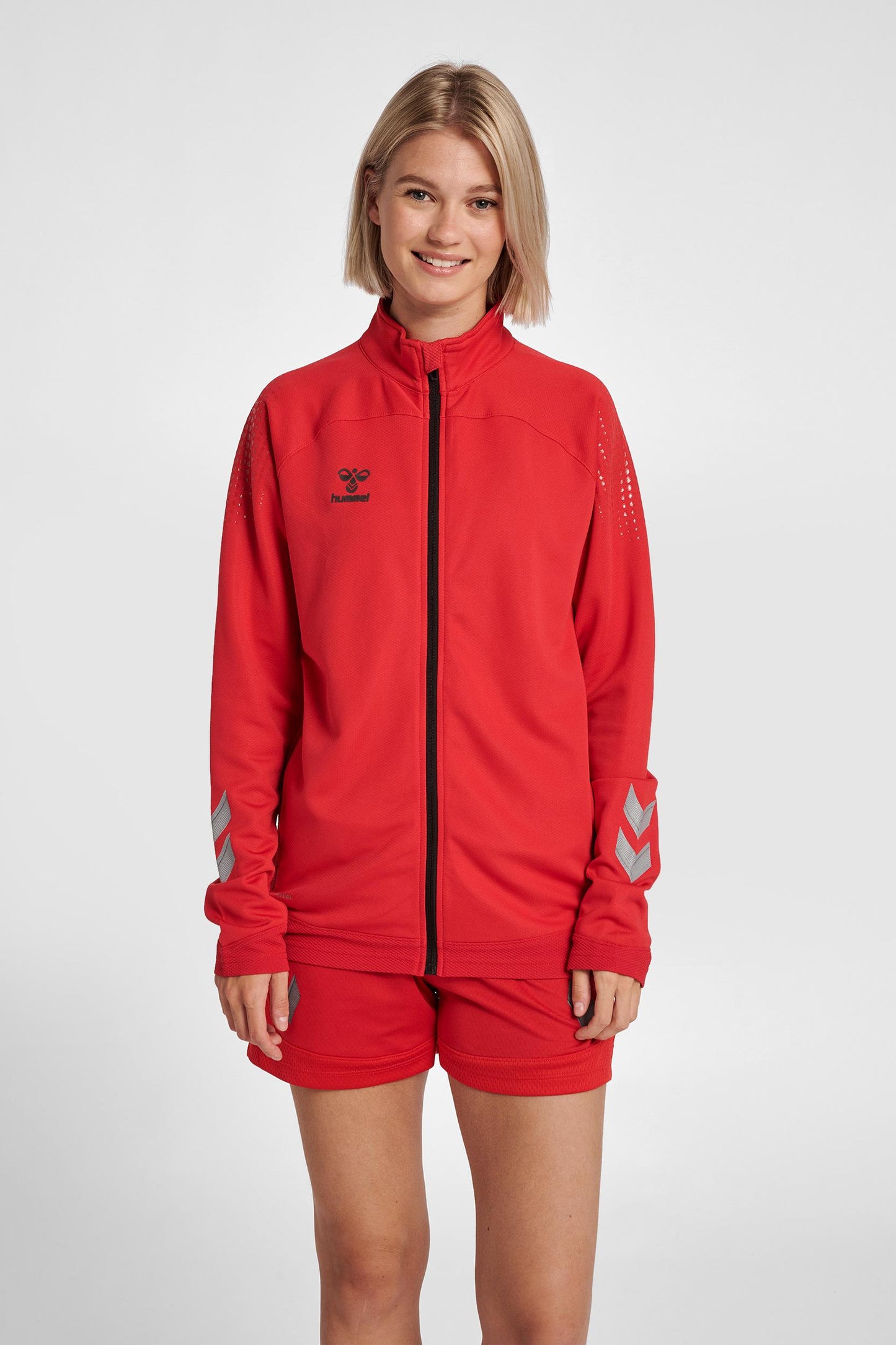 HUMMEL - Hml Lead Women Poly Zip Jacket - True Red