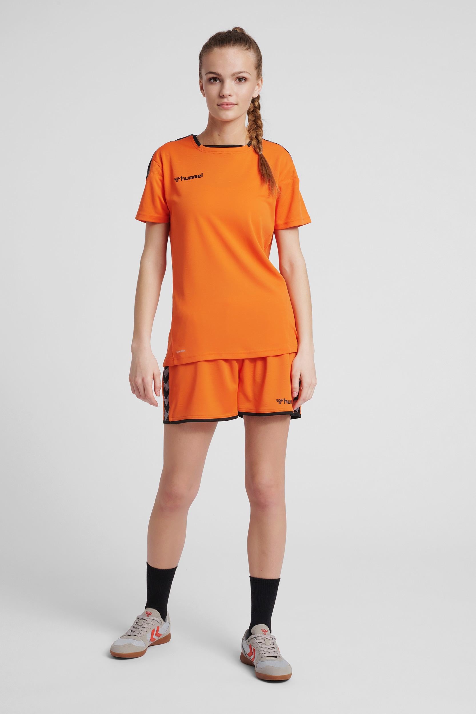 HUMMEL - Hmlauthentic Poly Jersey Woman S/s - Tangerine