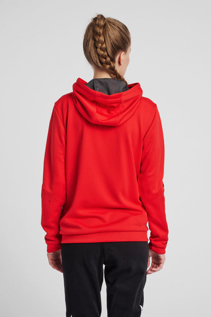 HUMMEL - Hmlauthentic Poly Zip Hoodie Woman - True Red