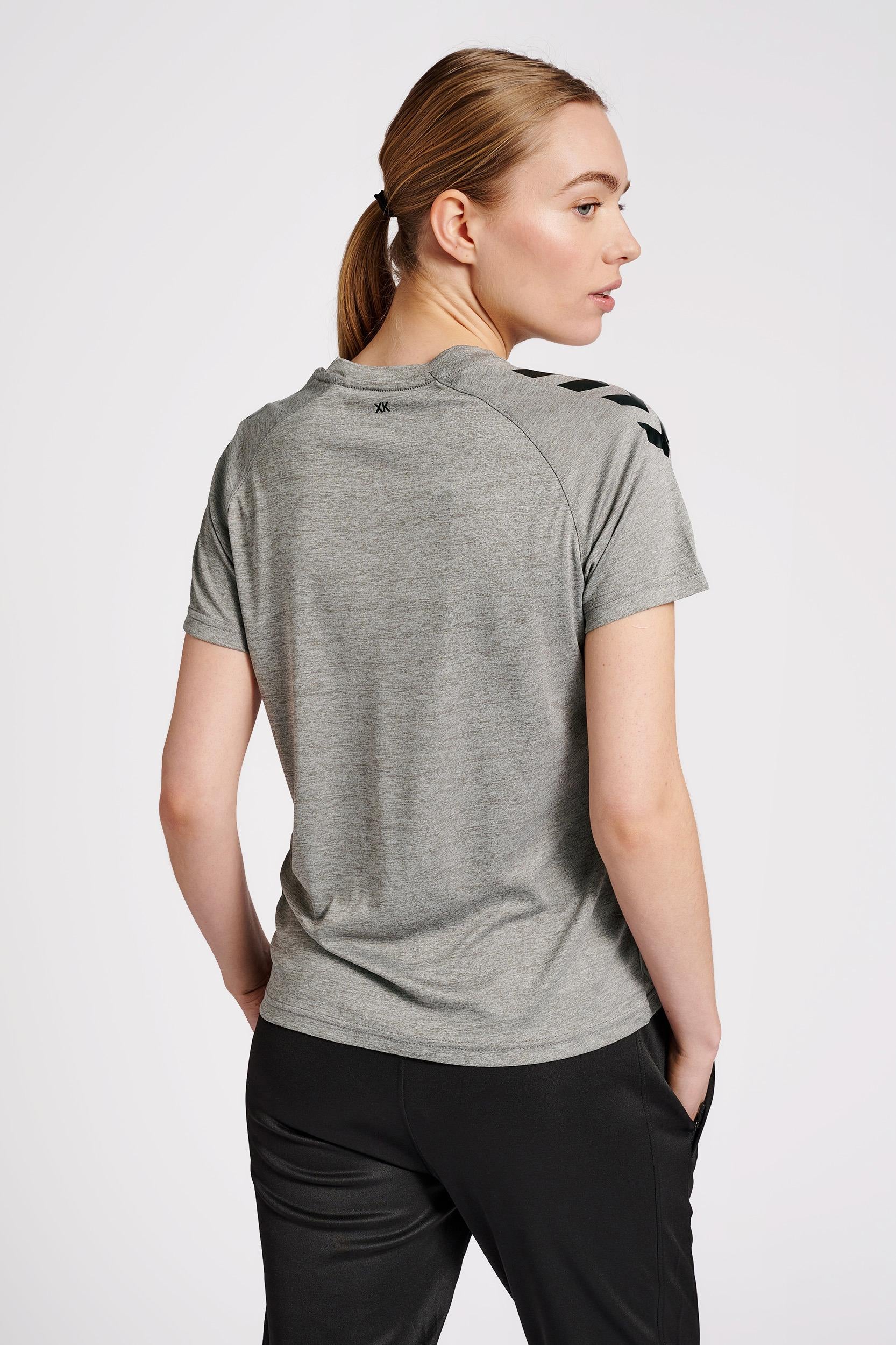 HUMMEL - Hmlcore Xk Core Poly Tee  S/s Woman - Grey Melange