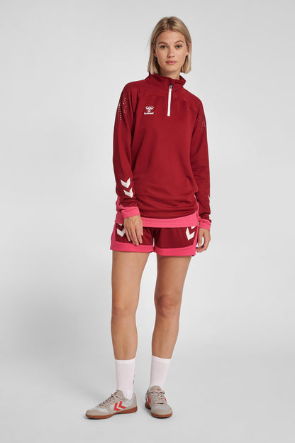 HUMMEL - Hmllead Women Half Zip - Biking Red