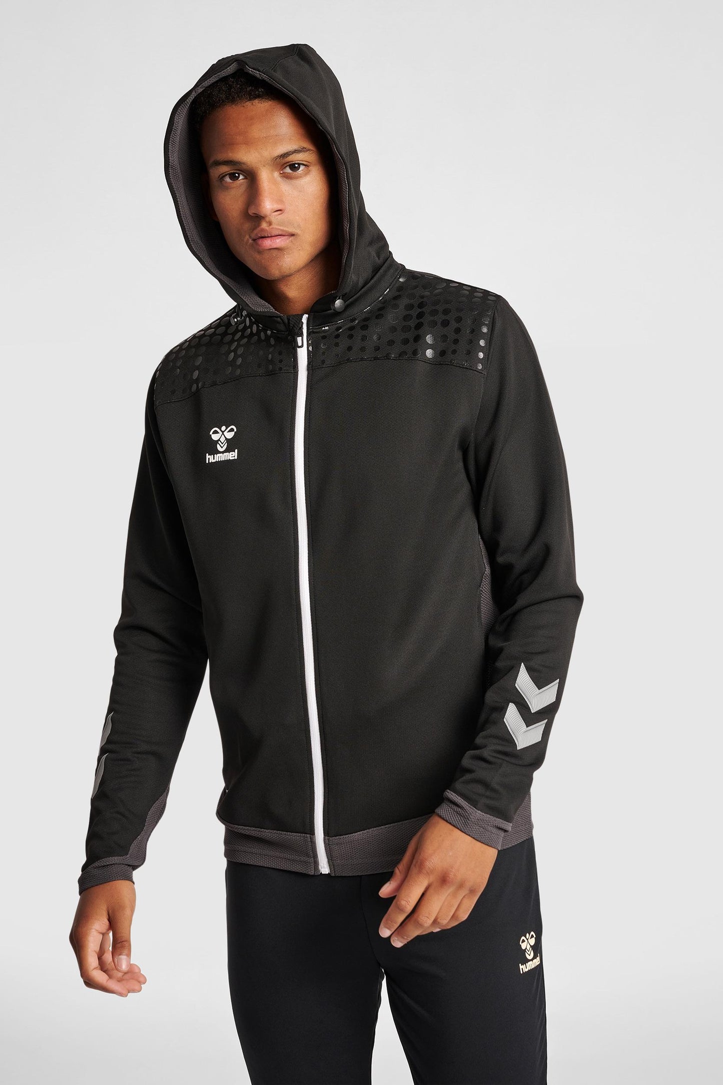 HUMMEL - Hmllead Zip Poly Hoodie - Black