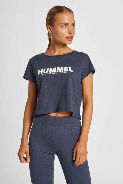 HUMMEL - Hmllegacy Woman Cropped T-shirt - Blue Nights