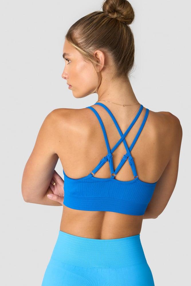 ICANIWILL - Ribbed Define Seamless Strappy Bra - Cobalt Blue