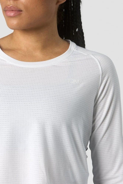 ICANIWILL - Stride Cropped Long Sleeve - White