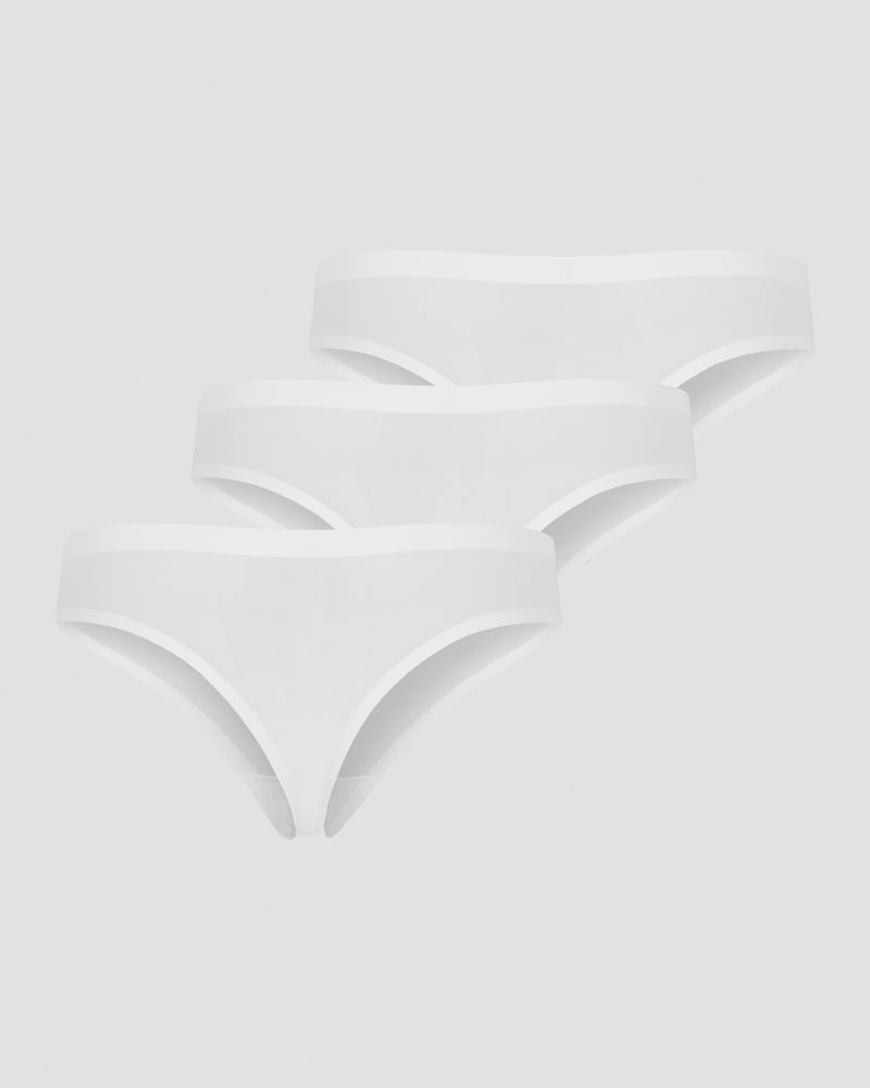 invisible thong 3-pack white