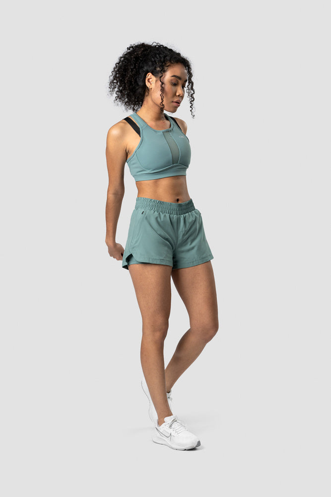 mercury sports bra aqua green