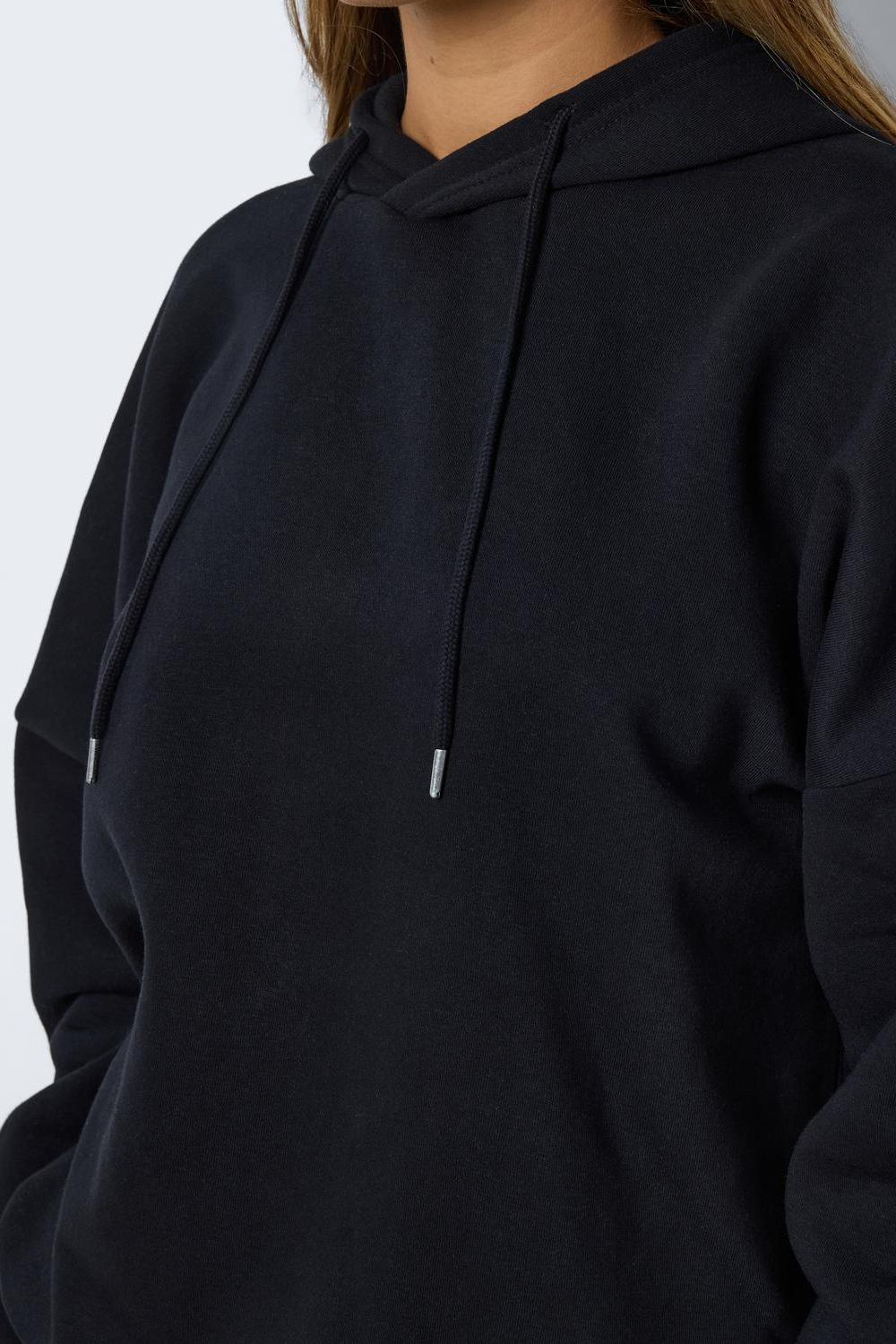 NOISY MAY - Alden L/s Loose Hoodie - Black