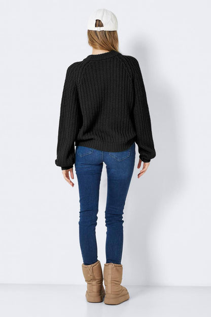 NOISY MAY - Charlie L/s V-neck Knit Cardigan - Black