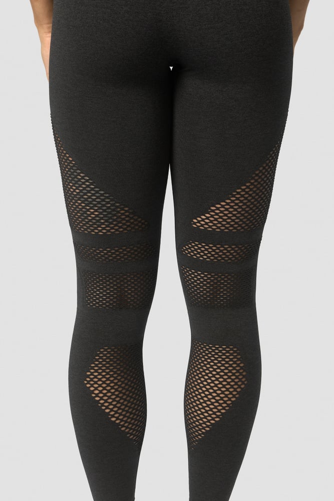 queen mesh seamless tights graphite melange