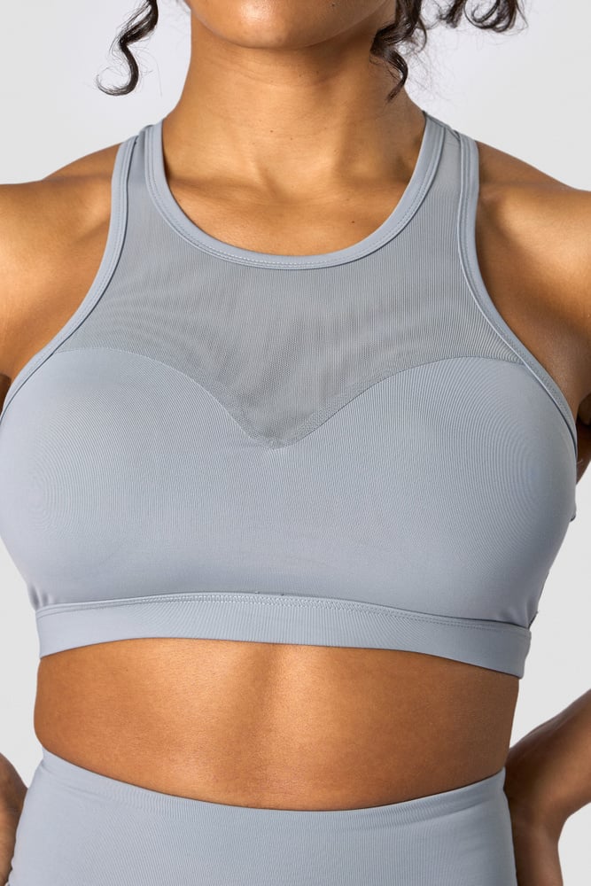 revive mesh sports bra dusty blue