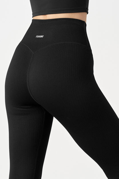 Ribbed Seamless Leggings - for dame - Famme - Leggings