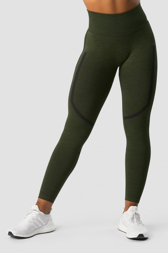 rush seamless tights dark green