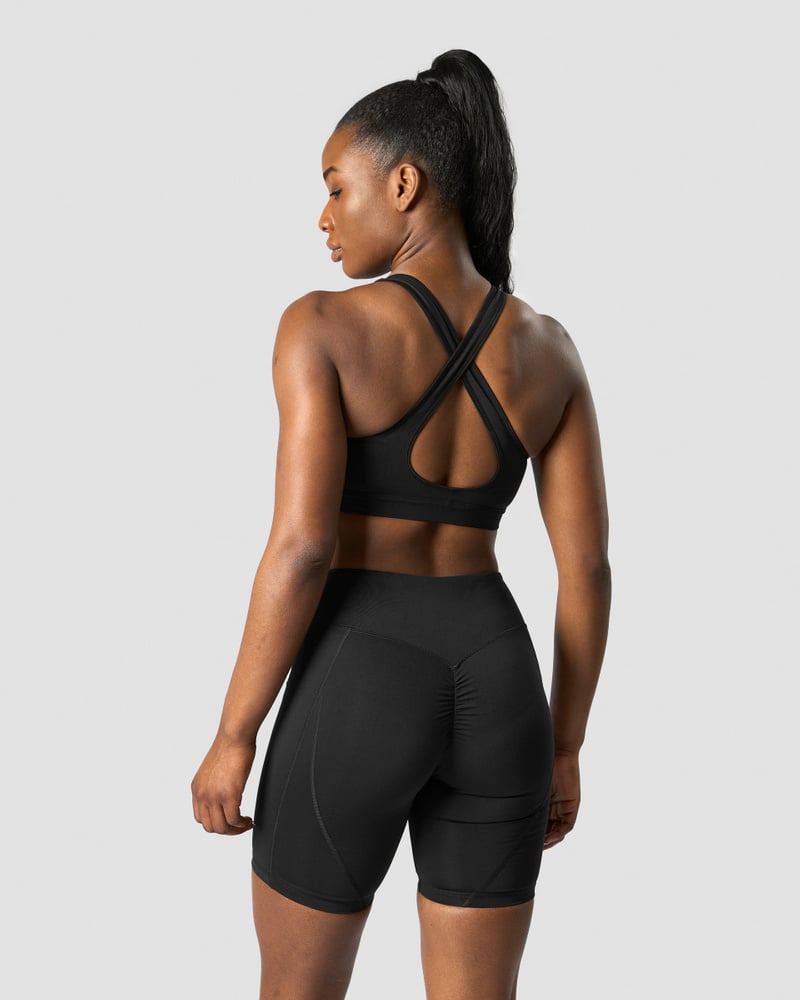 scrunch sports bra black wmn