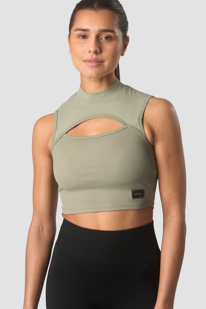 shourai cropped tank top wmn light sea green