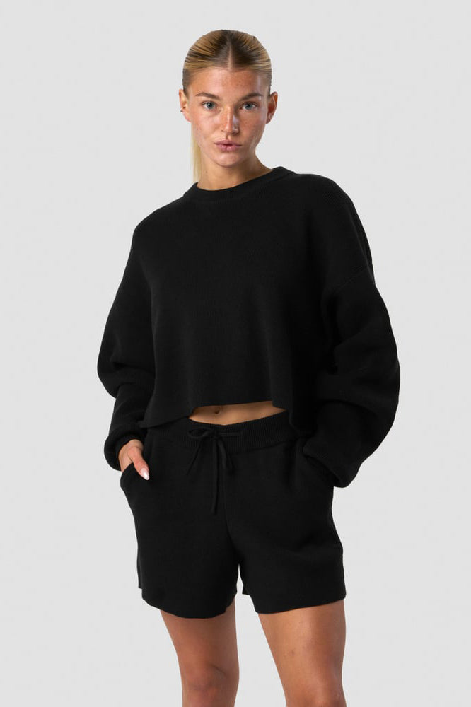 soft knit cropped crewneck - for kvinde - ICANIWILL - Trøjer