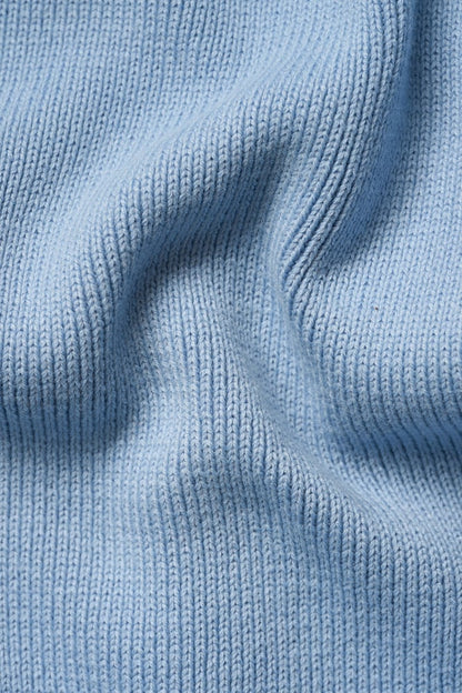 soft knit hoodie light blue