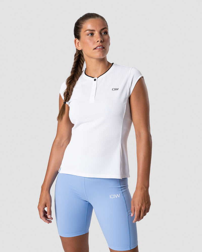 training pique polo white/black wmn