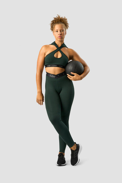 ultimate training hoodie sports bra deep green